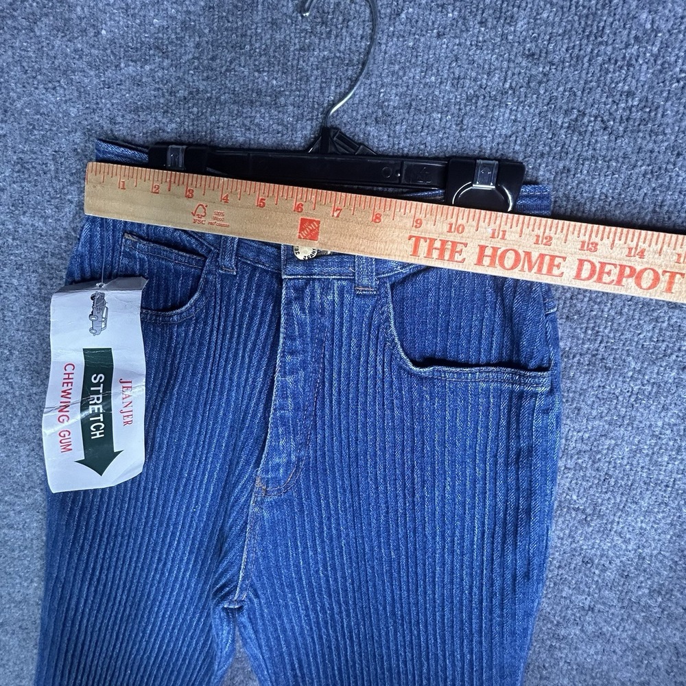 Vintage Jeanjer High Waist Jeans Stretch Tapered Ankle Zip Size 7 Cotton Rare - Picture 9 of 12